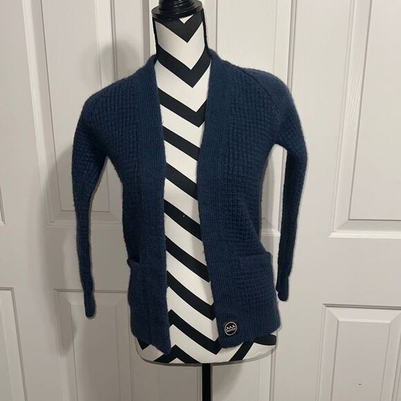 DAY by Granted Sweater Company Blue Thick Knit Cardigan - Picture 1 of 6